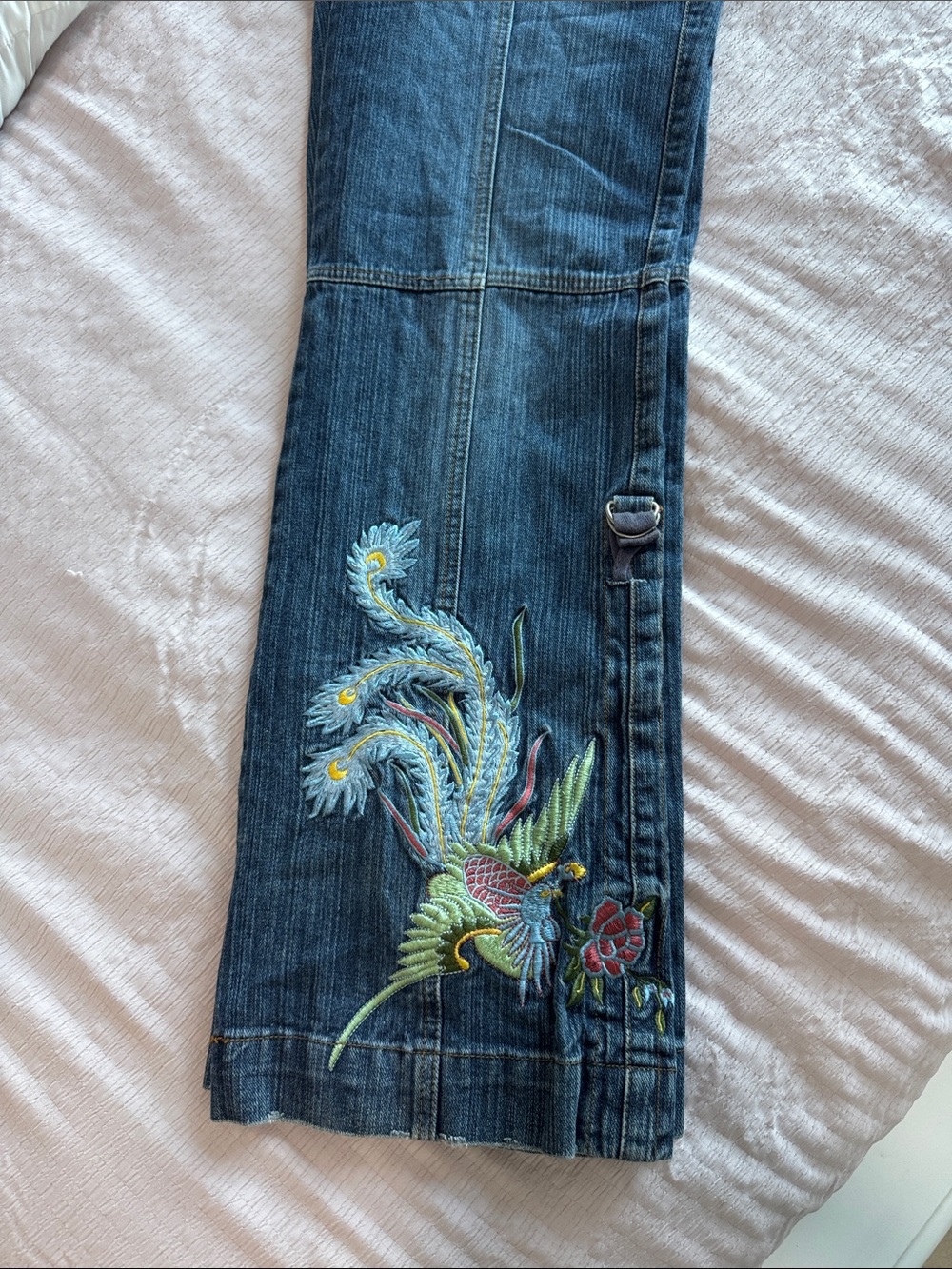 Younique Embroidered Flare Jeans - Picture 2 of 7